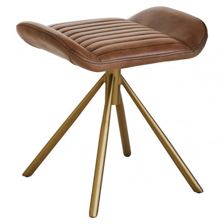 Buffalo Brown Leather Foot Stool