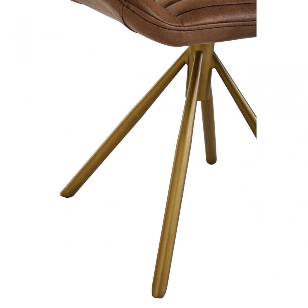 Buffalo Brown Leather Foot Stool
