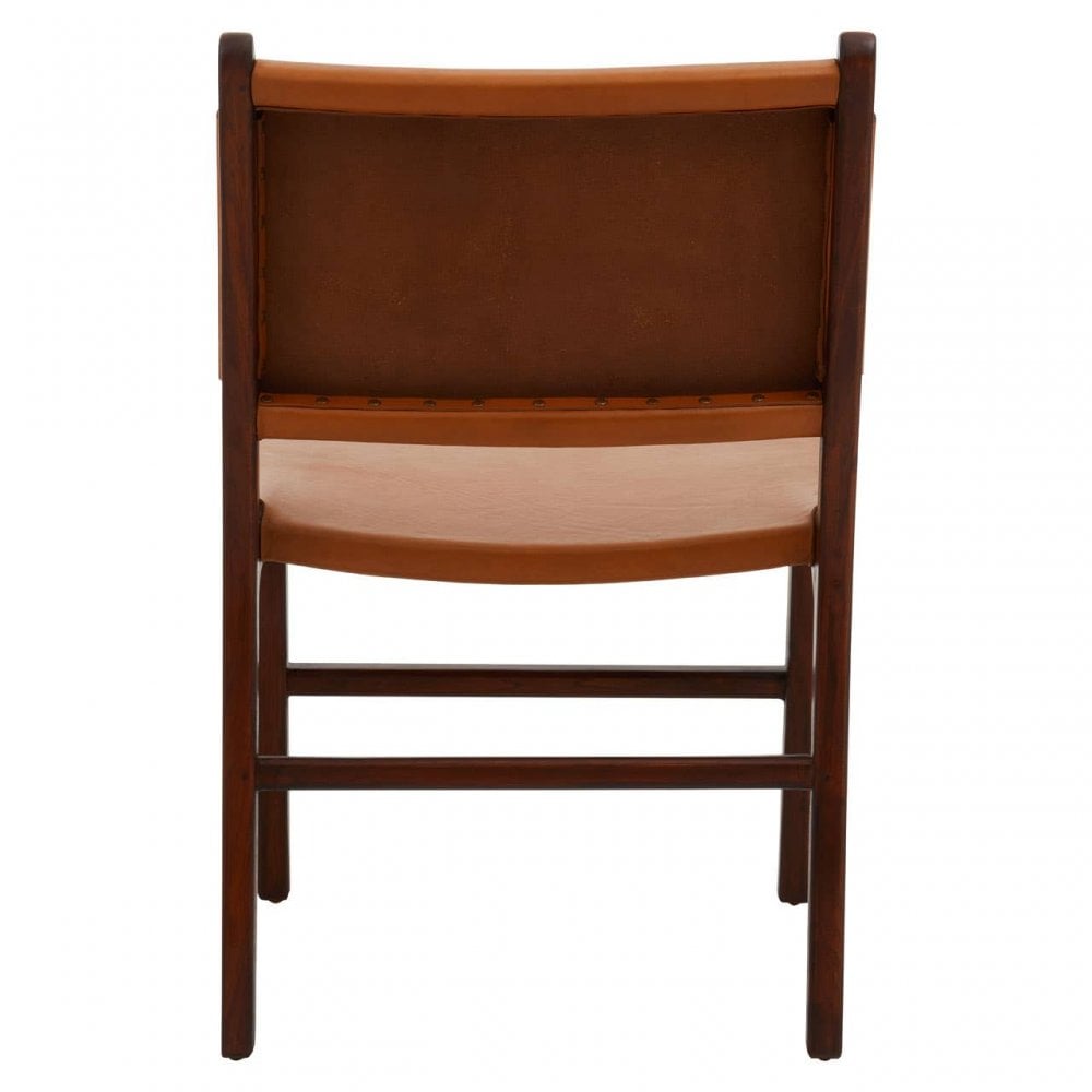 Inca Antique Brown Leather Chair