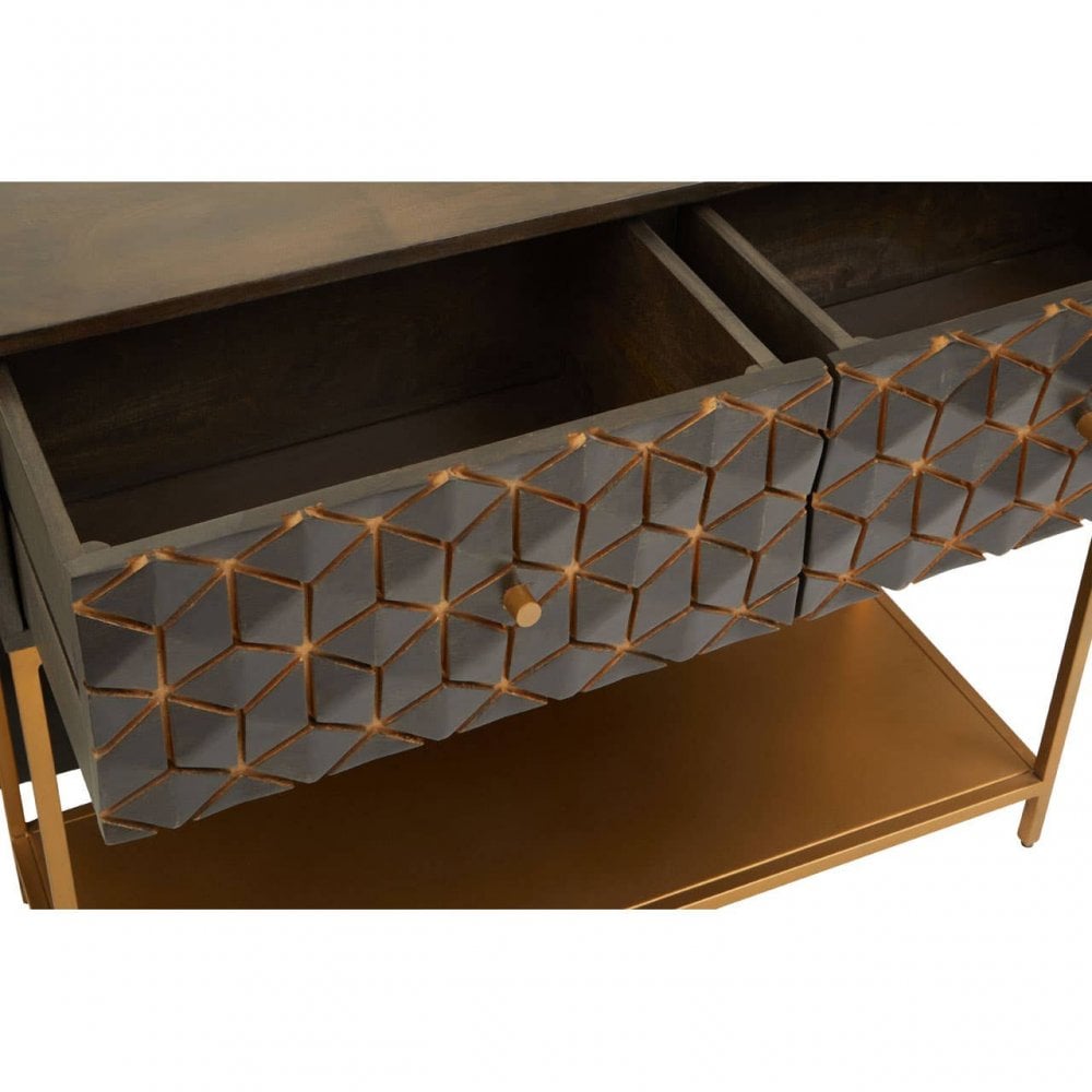 Patina Grey Console Table
