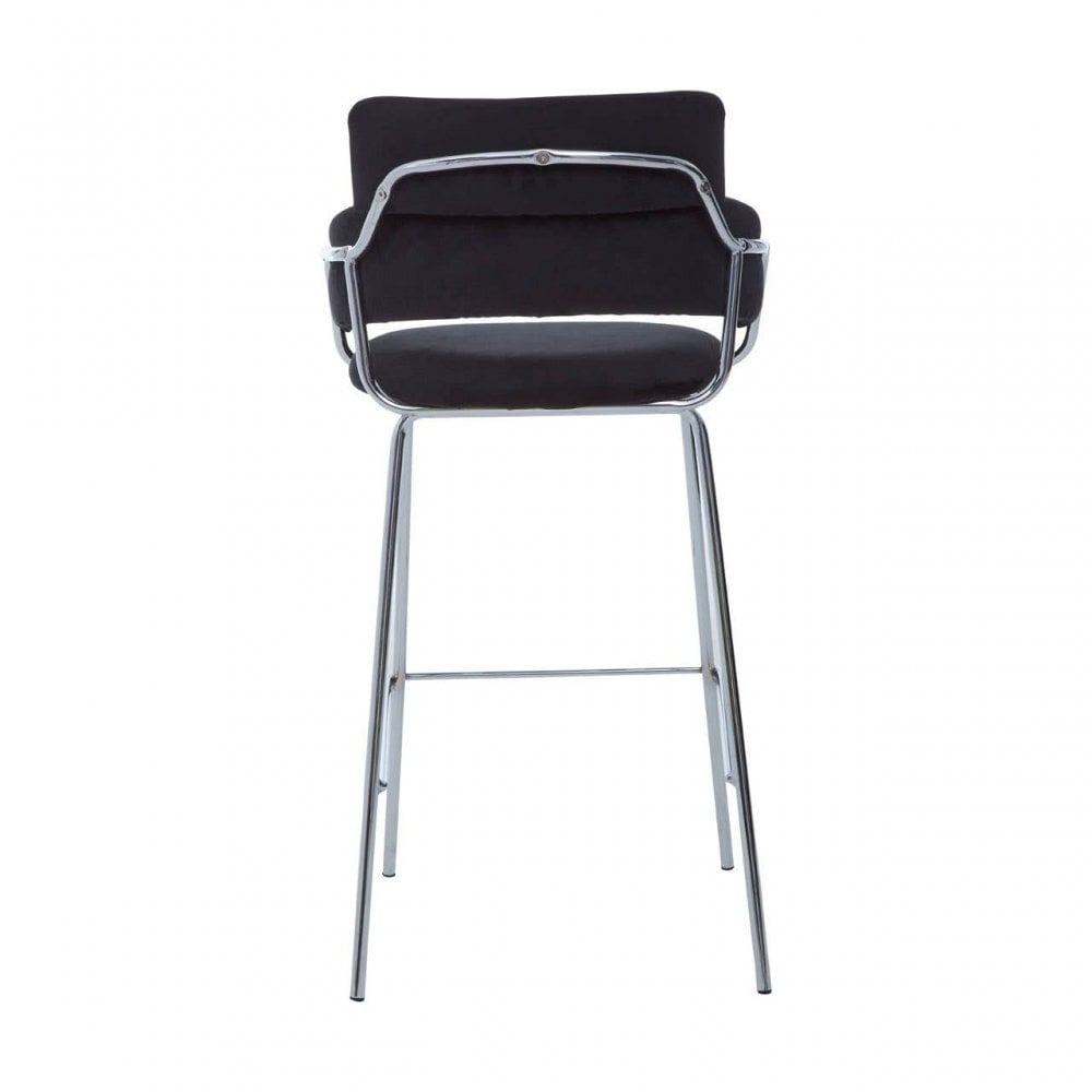 Tamzin Black Velvet Bar Chair