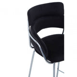 Tamzin Black Velvet Bar Chair