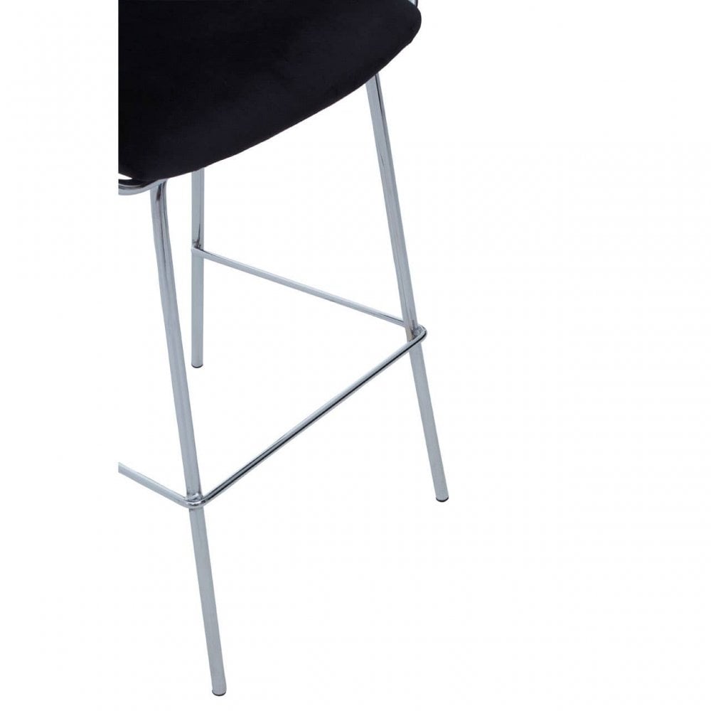 Tamzin Black Velvet Bar Chair