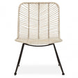 Java Natural Rattan Black Metal Chair