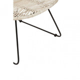 Java Natural Rattan Black Metal Chair