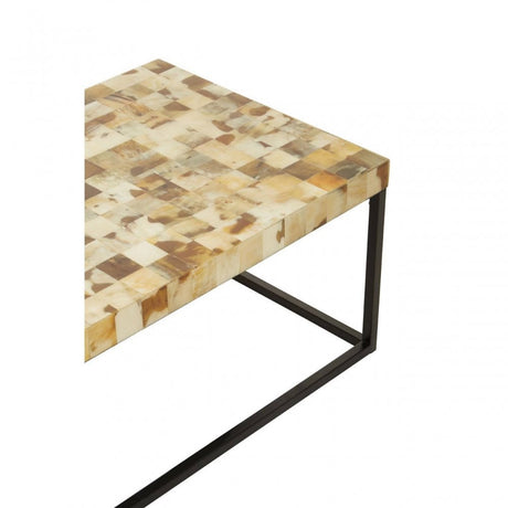 Obra Cream Shell Rectangle Coffee Table