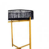 Enzo Set Of Two Black Wire And Gold Frame Tables