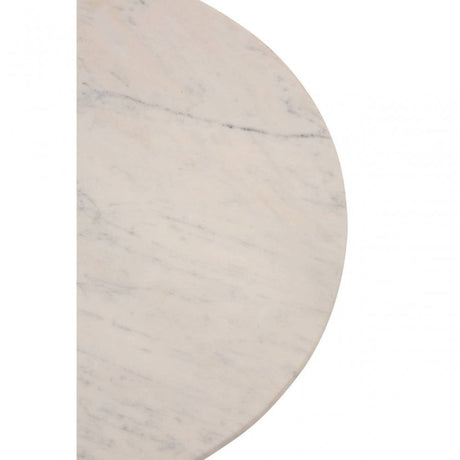 Amira Carrara Marble Top Gold Base Side Table