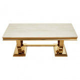 Moda Ivory White Marble Coffee Table