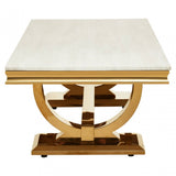Moda Ivory White Marble Coffee Table