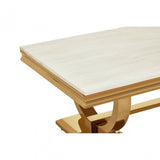Moda Ivory White Marble Coffee Table