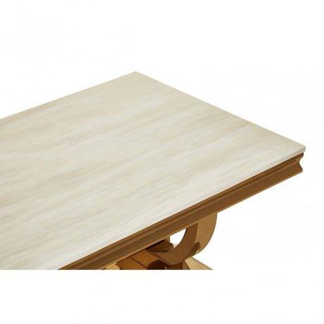 Moda Ivory White Marble Coffee Table