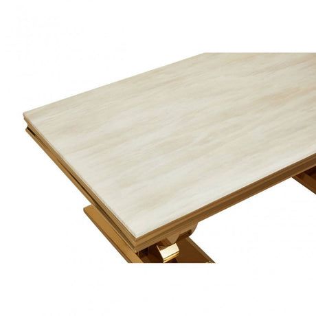 Moda Ivory White Marble Coffee Table
