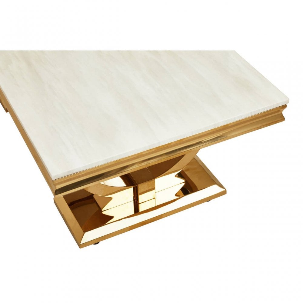 Moda Ivory White Marble Coffee Table