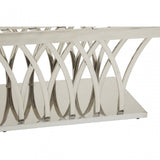 Arenza Black Marble And Silver Coffee Table.