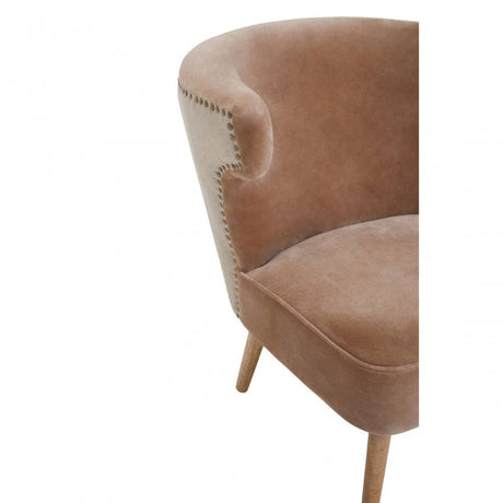 Cefena Brown Linen Chair