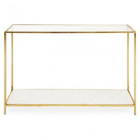 Novi Glass / Gold Frame Side Table