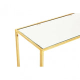 Novi Glass / Gold Frame Side Table
