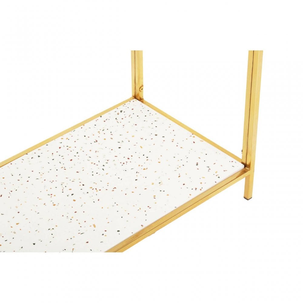 Novi Glass / Gold Frame Side Table