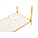 Novi Glass / Gold Frame Side Table