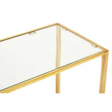 Novi Glass / Gold Frame Side Table