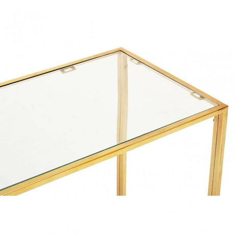 Novi Glass / Gold Frame Side Table