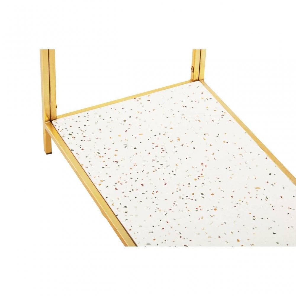 Novi Glass / Gold Frame Side Table