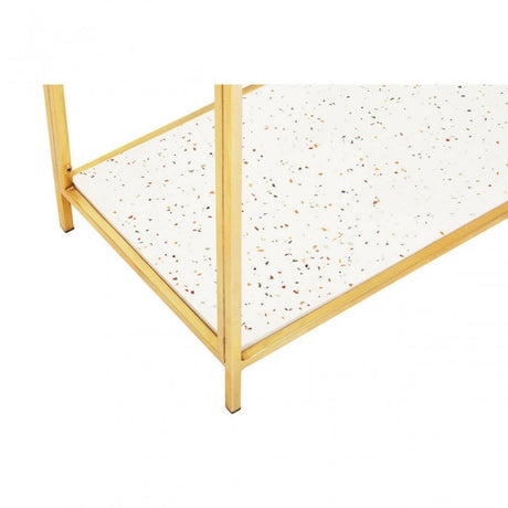 Novi Glass / Gold Frame Side Table