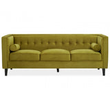 Helia Olive Velvet Sofa
