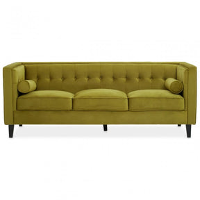 Helia Olive Velvet Sofa