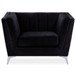 Hansa Black Velvet Chair
