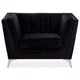 Hansa Black Velvet Chair
