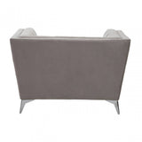 Hansa Grey Velvet Chair