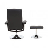 Denton Black Leather Effect Recliner