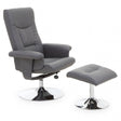 Denton Grey Leather Effect Recliner
