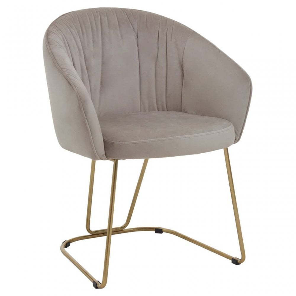 Veneto Mink Velvet Dinner Chair