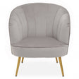 Yolanda Grey Velvet Chair