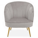Yolanda Grey Velvet Chair