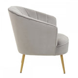 Yolanda Grey Velvet Chair