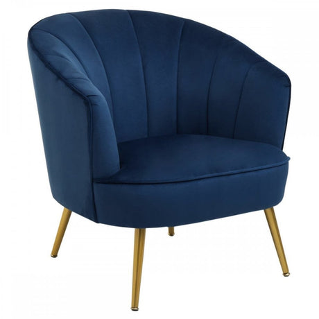Yolanda Midnight Velvet Chair