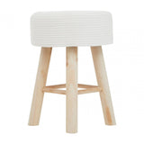 Lentigo White Cotton Rope Stool
