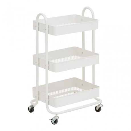 Acero Three Tier White Trolley