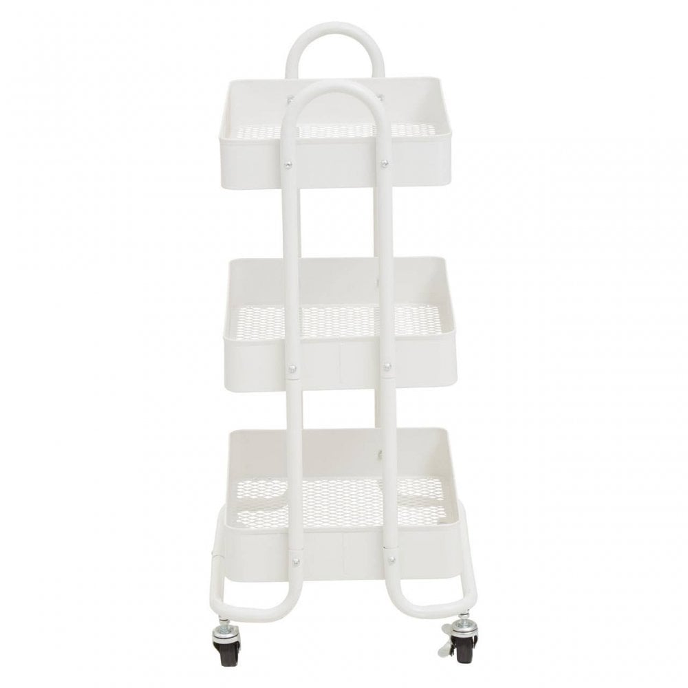 Acero Three Tier White Trolley