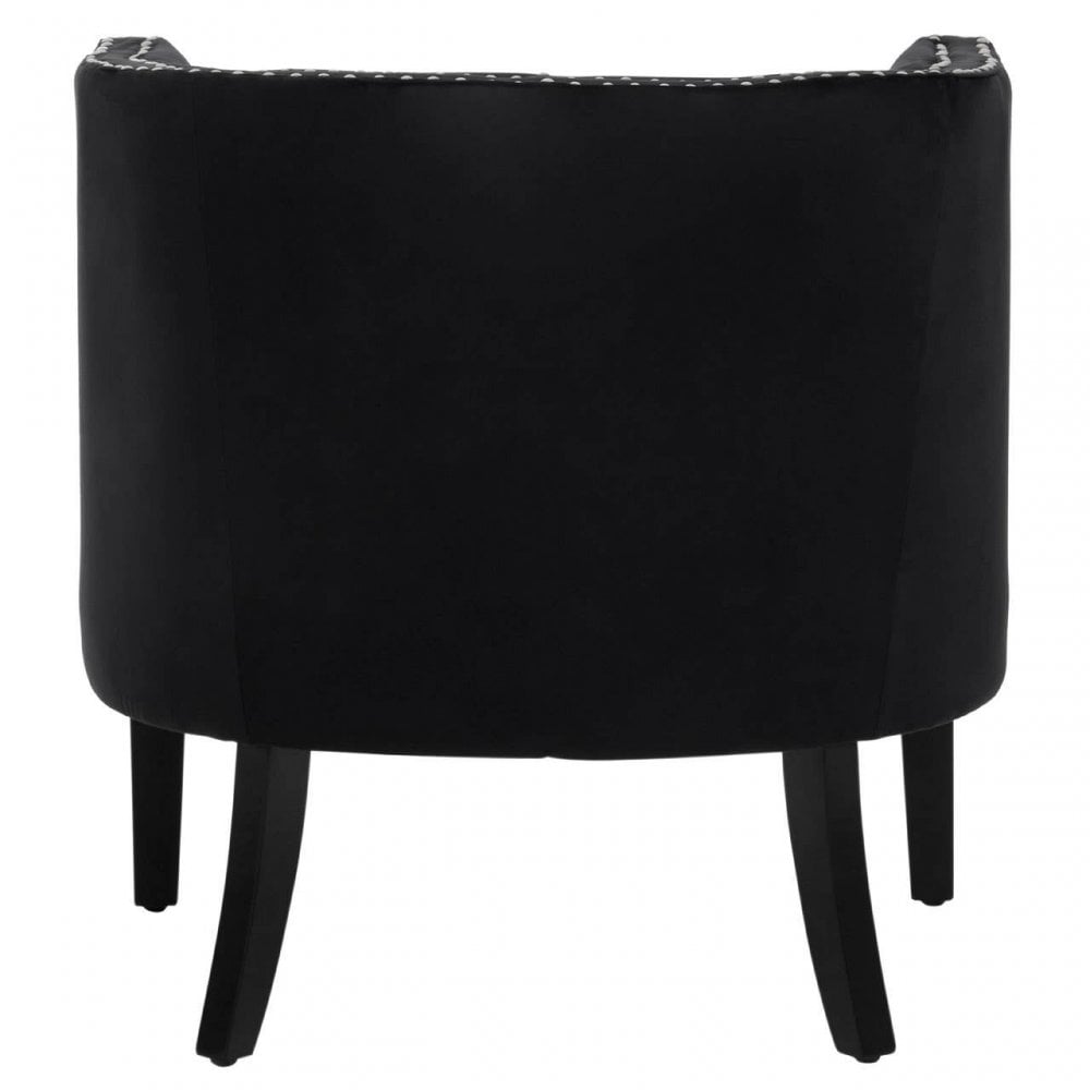 Larissa Black Velvet Studded Chair