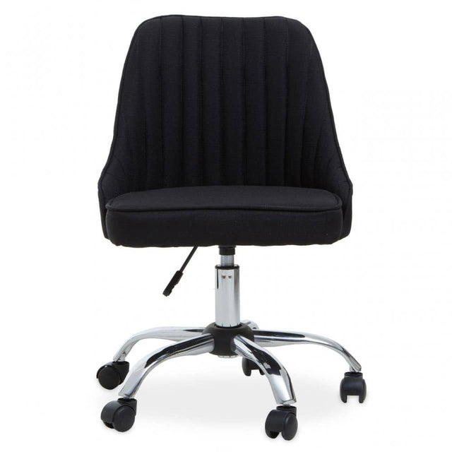 Alexi Black Fabric Home Office Chair
