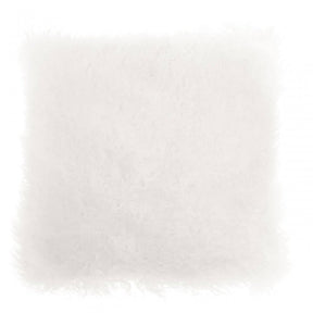 Bosie Small White Mongolian Lamb Fur Cushion