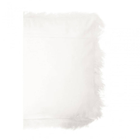 Bosie Small White Mongolian Lamb Fur Cushion