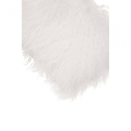 Bosie Large White Mongolian Lamb Fur Cushion