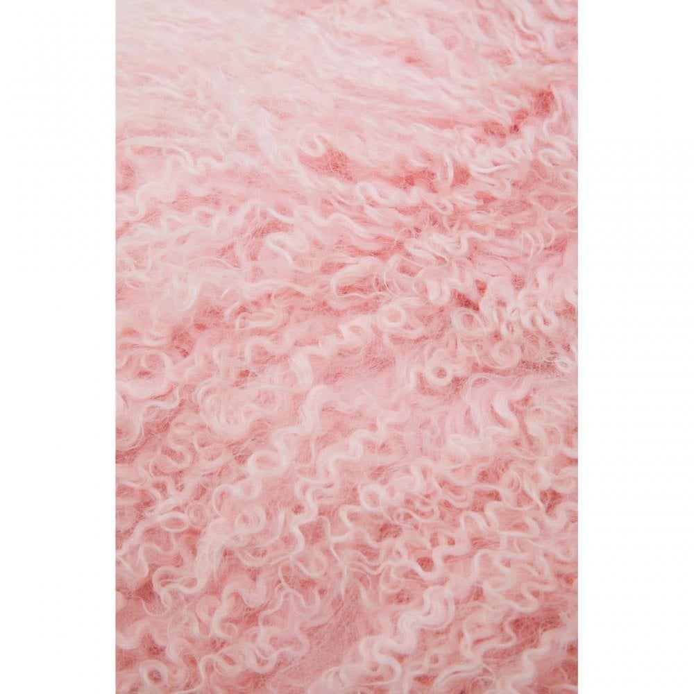 Bosie Small Pink Mongolian Lamb Fur Cushion