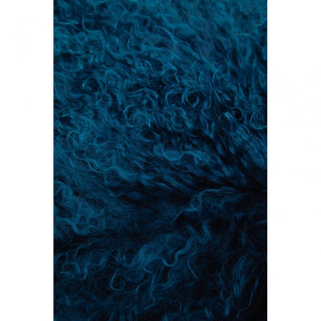Bosie Small Teal Mongolian Lamb Fur Cushion